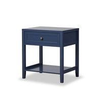 Armoire de chevet moderne en bois massif faite à la main, personnalisée, de couleur bleue, pour la maison, l'hôtel, le centre commercial, la salle à manger