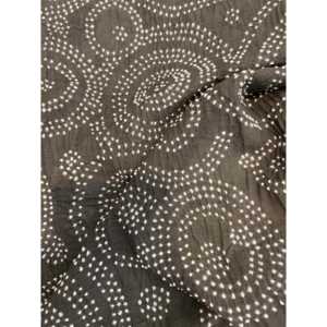 Pañuelo Cuadrado de Algodón Bandhani con Pompones, Diseño Circular en Tono Pizarra Oscuro, Estampado Digital a Mano, Estilo Musulmán, Patrón de Letras de Leopardo, Logotipo Personalizado - Product Image 1