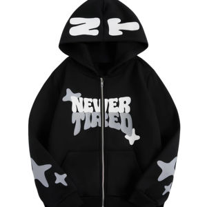 Sudadera con Capucha para Niño, Estilo Y2K, Manga Larga, Chaqueta Informal de Invierno, 100% Poliéster, Forro Polar Antipelusas - Product Image 1