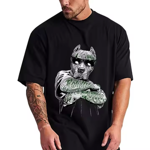 Men's Heavy <b>Weight</b> Oversized T-Shirt with O-Neck Collar <b>Blank</b> Design Digital Printing Custom Logo Option 100% Cotton Breathable - Product Image 6