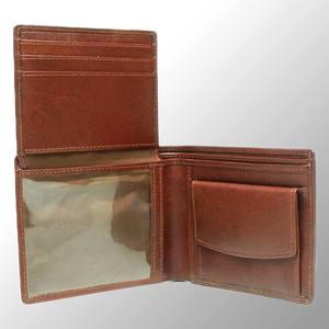 Cartera de Cuero Genuino para Tarjetas de Crédito, Marrón/Negro, Cuero de Grano Completo, Logotipo Personalizado en Relieve, Ranura para Billetes, Cartera de Cuero para Hombre - Product Image 2