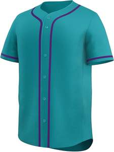 Jerseys de béisbol y softbol con botones personalizables para adultos Diseño único Característica transpirable Hecho Ropa informal suave de fábrica - Product Image 2