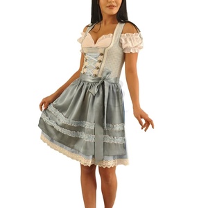 Robe dirndl bavaroise courte de qualité supérieure pour femmes, marque privée, motif léopard, vêtements pour femmes, Oktoberfest - Product Image 2
