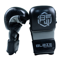 Gants d'entraînement de boxe MMA en cuir personnalisés avec sangle de poignet réglable, demi-doigts/sans doigts, pour Muay Thai, BJJ, grappling