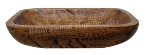 Cuenco de lujo moderno ecológico hecho a mano de madera maciza de teca ovalada de Best Buy para uso en fiestas diseño personalizado - Product Image 6