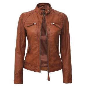 Chaqueta Bomber de Cuero PU para Mujer, Impermeable, Resistente al Viento, Ecológica, Color y Talla Personalizables, Servicio OEM - Product Image 3