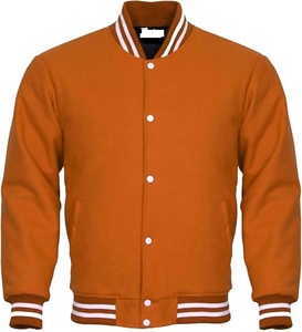 Blouson universitaire personnalisé pour homme en polyester/coton, style bomber scolaire, col montant, manches Letterman, coupe-vent - Product Image 3