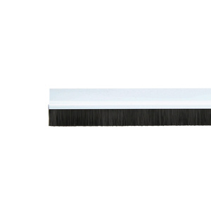 Guarnizione per porta in PVC bianco con spazzola, 1 metro - Product Image 1