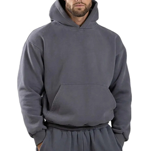 Survêtement unisexe en molleton de sport en vrac, logo personnalisé, haute qualité, uni, léger, coton français standard, taille plus, hiver - Product Image 1