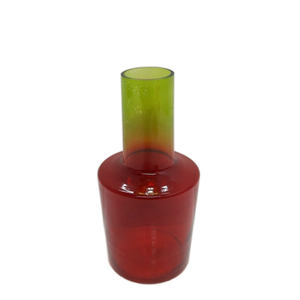 Vase à fleurs rond en verre décoratif de table Vase de couleur verte pour la décoration de maison et de mariage en vrac fait à la main - Product Image 3