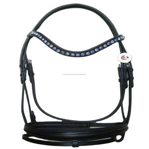 Relleno suave de cuero de alta calidad, con Stich de mano, banda para cejas de cristal ostentosa, brida de caballo - Product Image 3
