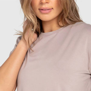 T-shirt femme surdimensionné de haute qualité vêtements anti-rides respirants en coton personnalisé technique de teinture unie à coupe ample - Product Image 3