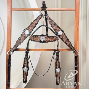 Western Horse Headstall ME-HBC-061 Ensemble de colliers et rênes en
