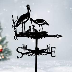 Veleta de hierro de temática rústica con una forma de animal llamativa para enriquecer casas rurales y jardines de estilo vintage - Product Image 2