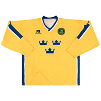 Maillots de l'équipe nationale de hockey suédoise des années 2000, sur mesure, haute qualité, imprimés par transfert thermique, respirants, 100% polyester, hockey sur glace