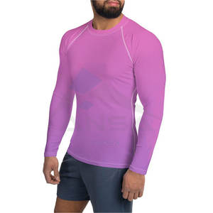 Hot Selling Custom Size <b>Men</b> Rash Guard Long Sleeve Compression <b>Shirt</b> Breathable Quick Dry Fitness Fabric Comfortable <b>Swimming</b> - Product Image 4