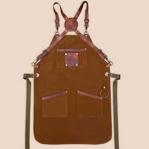 HAMII APPARELS Artisan <b>Leather</b> <b>Apron</b> for Chefs Craftsmen-Multi-Purpose Customized Unisex Private Label High Quality All Sizes - Product Image 4