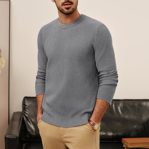 Vente en gros Nouvel arrivage de chandails en coton à manches longues pour hommes, tenue décontractée, pull personnalisé, chandails en tricot pour hommes - Product Image 3