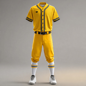 Conjunto de Camiseta y Pantalones de Béisbol con Nombre de Equipo, Uniformes de Béisbol Personalizados con Líneas a Rayas, Trajes de Béisbol Holgados - Product Image 4