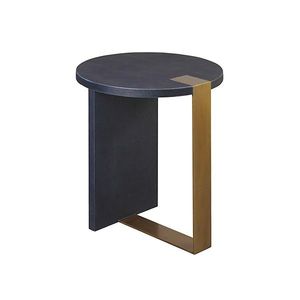Luxury the METAL WAVE Modern Round Metal Side <b>Tables</b> with Metal <b>Legs</b> and Marble <b>Table</b> Top for Living Room - Product Image 2