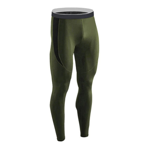 Conjunto deportivo de compresión para hombre, cuello redondo, manga larga, de alta calidad, de secado rápido, transpirable, de spandex/poliéster, ropa deportiva para hombre - Product Image 3