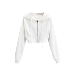 Sweat à capuche pour femme doublé en polaire 100% coton, sweat-shirt chaud d'hiver, manches longues, veste à capuche, séchage rapide, respirant, streetwear avant - Product Image 1