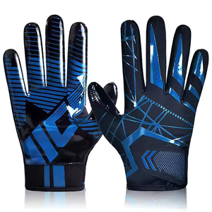 Nouveauté 2026 – Gants de football américain pour receveur, en cuir synthétique avec revêtement en silicone, excellente adhérence, antidérapants, vente en gros à prix abordable - Product Image 1