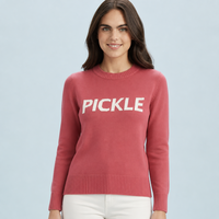 Suéter de Punto para Mujer FNJIA, Color Rosa Polvoriento, con Abertura Lateral, Tejido Fino, Informal, para Invierno