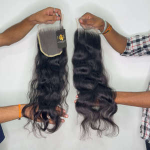 Usine de cheveux vierges bruts brésiliens à dentelle frontale, vente en gros 5x5 fermeture hd à dentelle Perruques de cheveux humains frontales droites cheveux bruts de la tempe - Product Image 1