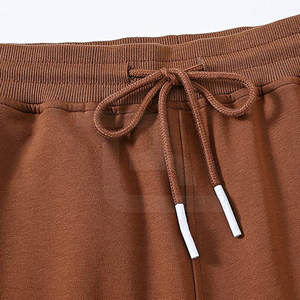 2025 Wholesale Custom Design Men's Sports Shorts High Quality Cotton Fleece Gym Wear <b>Elastic</b> Waist Solid Pattern Casual Shorts - Product Image 3