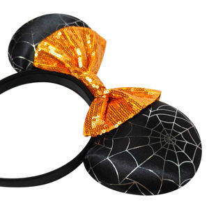Orejas de Mickey y Minnie Mouse de Disney con diadema y lazo, accesorio para el cabello, licencia oficial H.E.R. Accesorios: Telaraña de Peluche - Product Image 5