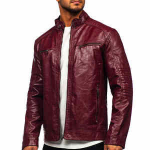 Veste de moto de haute qualité à la mode pour hommes fabricant logo personnalisé veste en cuir blanc pour hommes vente en gros OEM - Product Image 4