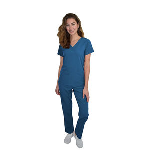 Conjuntos de uniformes médicos de enfermería personalizados al por mayor, trajes médicos de hospital de algodón, pantalones para correr, ropa elegante unisex - Product Image 1