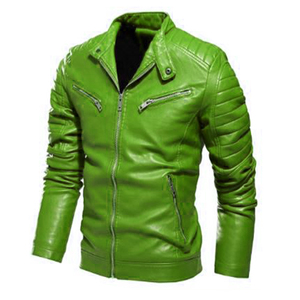 Motorbike Stylish Leather Jacket for Men Custom Color 100% Leather Men's Winter Jacket Custom Slim Leather Jackets for Riders - Product Image 2