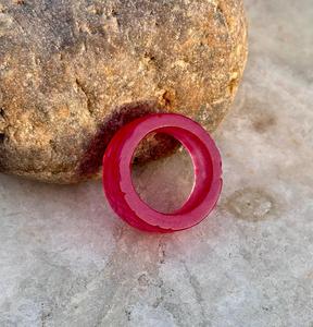 Rubis cristal pierre précieuse sculpté à la main bande Style élégant anneau rubis cristal bijoux déclaration anneau - Product Image 6