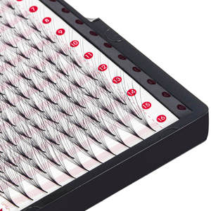 Extensiones de pestañas de fibra PBT coreanas ventiladores prefabricados Mega volumen CC para bandeja de pestañas 28 filas entrega rápida precio de fábrica al por mayor OEM - Product Image 1