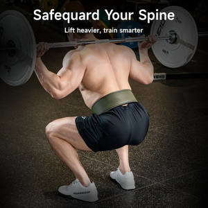 Custom Logo Cowhide Leather Gym Training <b>Belt</b> with Lever Buckle Powerlifting Deadlift Back Support Fitness <b>Belt</b> for Adults - Product Image 4