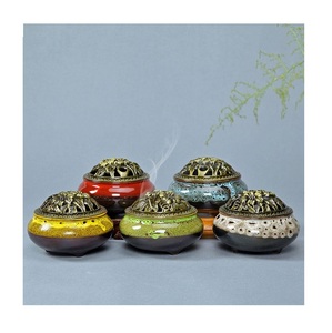 Diffuseur d'arômes religieux de forme ronde exquis, écologique, style arabe de luxe, brûleur de bakhoor, disponible en différentes couleurs - Product Image 2