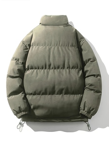 Chaqueta de bombardero de invierno impermeable personalizada de color sólido en blanco simple de nuevo diseño de suministro de fabricante pakistaní para hombres - Product Image 5