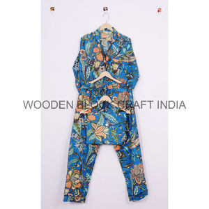 Conjunto de Pijama para Mujer, Ropa de Dormir Suave y Transpirable para Dormir y Fiestas, Colección de Verano, Estilo Bohemio Nuevo Hecho a Mano, Algodón Indio - Product Image 2