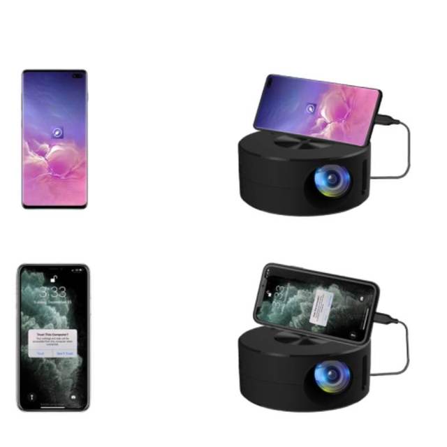 Hot Mobile Phone Screen Portable Kids Display Family USB Powered Wired Connection 1080P Mini Home Projector