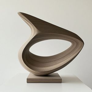 Escultura Decorativa de Aluminio, Artesanía Moderna en Madera, Diseño Interior Hecho a Mano para Entusiastas - Product Image 2