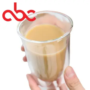 팩토리 커스텀 와이드 입 커피 컵 찻잔 더블 글라스 물 컵 모던 심플 글라스