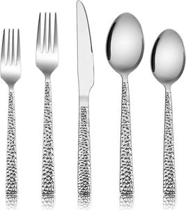 Juego de cubiertos único para el hogar, Hotel, restaurante, boda, cubiertos de Color plateado, diseño moderno, vajilla, cuchara para cuchillos, juegos de cubiertos - Product Image 1