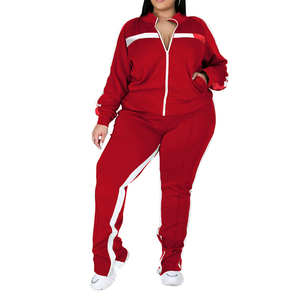 Chándal informal de talla grande para mujer de alta calidad, traje de dos piezas, ropa de invierno, chándales para mujer a la venta en línea - Product Image 1