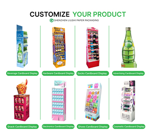 Custom Retail <strong>Display</strong> Cardboard <strong>Rack</strong> Cardboard Clothes <strong>Display</strong> Floor Stand Advertising Clothes <strong>Display</strong> - Product Image 5