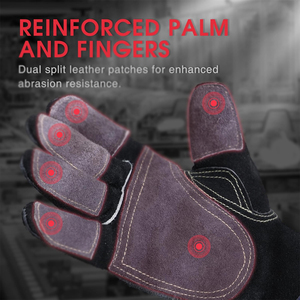 Gants de travail de conducteur en cuir de vachette de qualité supérieure résistants à la chaleur gants de travail de conduite à usage général vente en gros - Product Image 3
