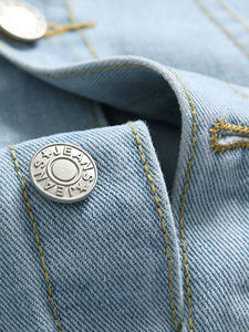 แจ็กเก็ตยีนส์สำหรับผู้ชายแจ็กเก็ตผ้าเดนิมสำหรับผู้ชายสีดำเหมาะสำหรับใส่ไปงานวันศุกร์ - Product Image 2