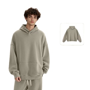 430G 100%Cotton French Terry Men's Casual Outdoor <b>Track</b> <b>Suit</b> Sets Wholesale Men Loose Fit Plus Size Pakistan Supplier - Product Image 2