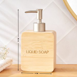 Handmade Wooden <b>Soap</b> Dispenser Premium Stainless Steel Pump Luxury Bathroom Decor Refillable <b>Liquid</b> <b>Soap</b> Holder - Product Image 3